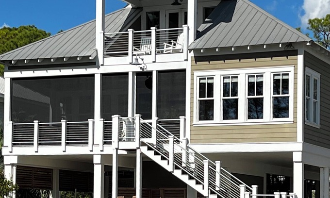 Carrabelle House | Upscale Beachfront Family Home on Carrabelle Beach-Florida's Least Crowded Beach