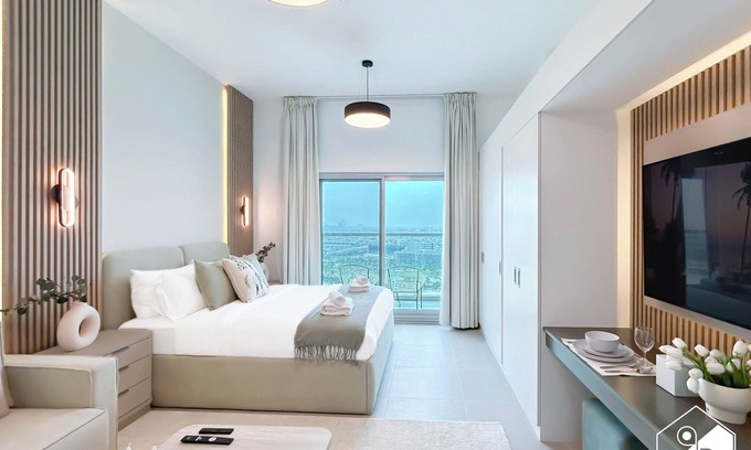 Al Barsha Apartment | Urban Escape Studio | Pool, Gym & Stylish Living
