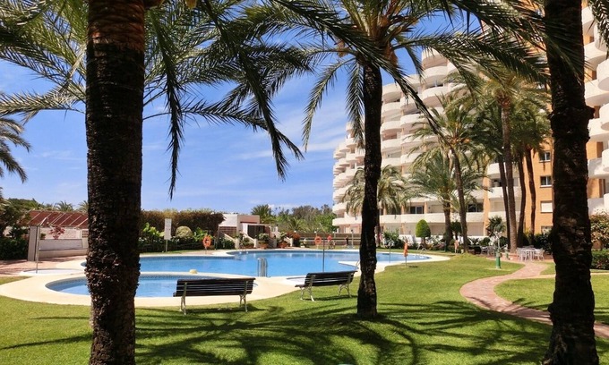 Urbanizacion Marbessa Apartment | View from the balcony over the sea to Gibraltar and Africa