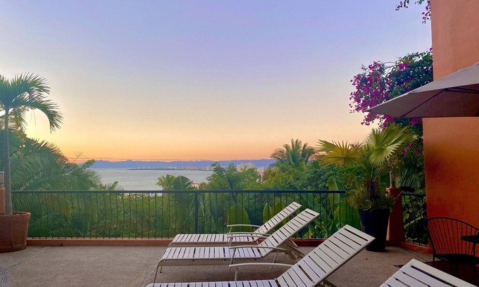 Colonia 5 de Diciembre Condo | View Of Banderas Bay, Next To Pool, Quiet,Close to town, Tucked Into Hillside!