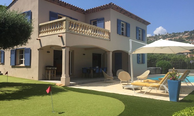 La Nartelle Villa | VILLA 8 PERS SAINTE-MAXIME LA NARTELLE, 100m SEA, HEATED PRIVATE SWIMMING POOL, SPA