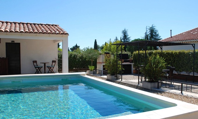 Saint-Laurent-La-Vernede Villa | Villa 3 bedrooms, AC, private pool and garden in Uzès