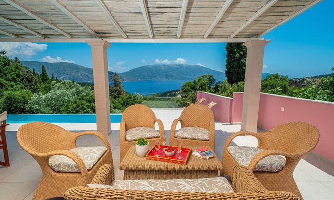 Tselendata Villa | Villa Helios 3-Bedroom with Private Pool, sea view. Just 5 Minutes from Fiskardo