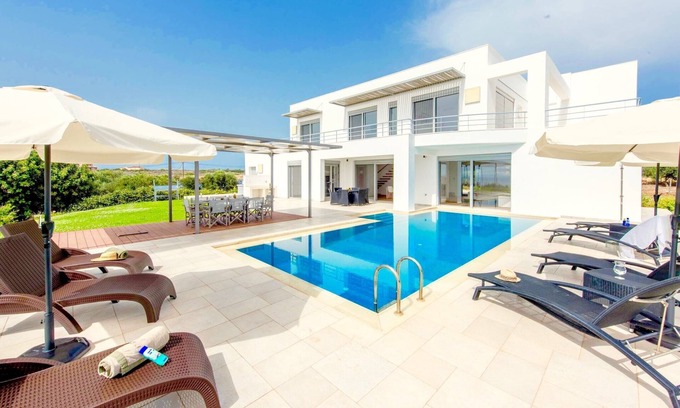 Stavros Villa | Villa in Tersanas with Sea Views & Pool