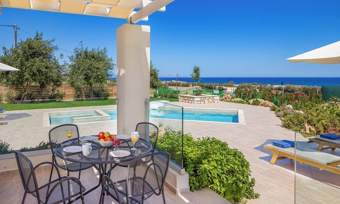 Adelianos Kampos Villa | Villa Kampos Ena - Two Bedroom Villa, Sleeps 4 modern villa