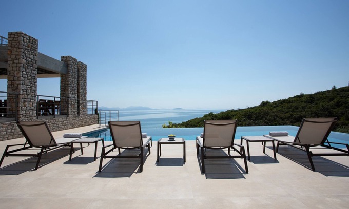 Xiropigado Villa | Villa Levanda, a seafront villa just 20' from Nafplio town. Family-friendly!