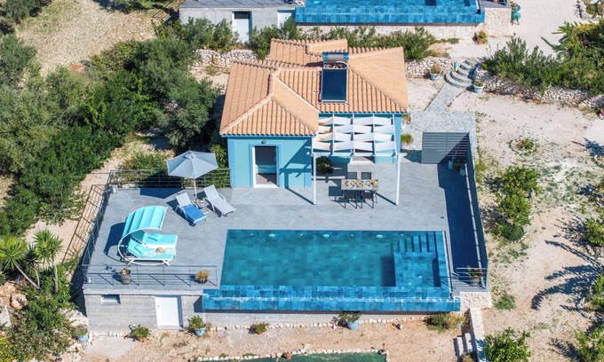 Leivathos Villa | Villa Lotus with private pool and amazing sea and mountain views