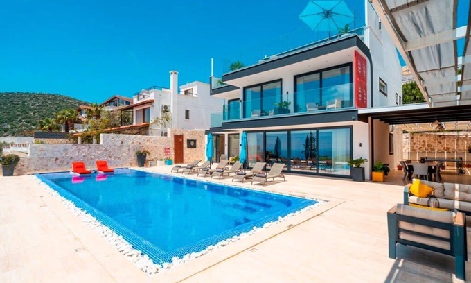 Kalkan Villa | Villa Luks, fitness, sauna, hammet