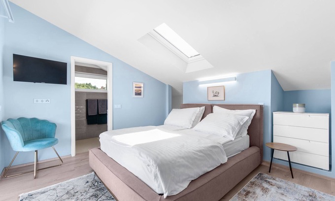 Mugeba House | Villa Meerblick,privat Pool-elektrolyse Salzwasser mit Überlauf-rinne, 2-8 Pers