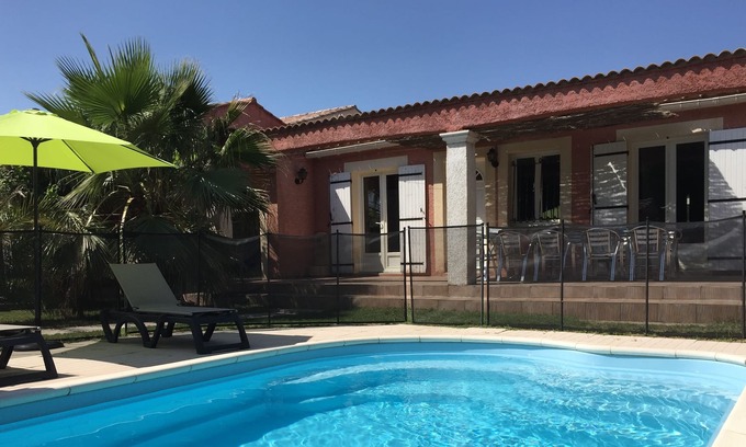 Ribaute-les-Tavernes Villa | Villa Moderne et Spacieuse+ Piscine Chauffée et Sans vis à vis