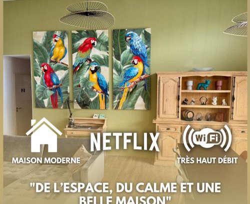 La Roche-sur-Yon Villa | Villa Napoléni - Maison - Calme - Jardin - Parking