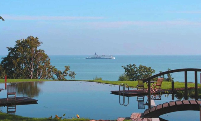 Sassnitz Apartment | Villa Nause EG4 - Meerblick, Sauna, Whirlpool, Kamin - Ferienwohnung - EG4