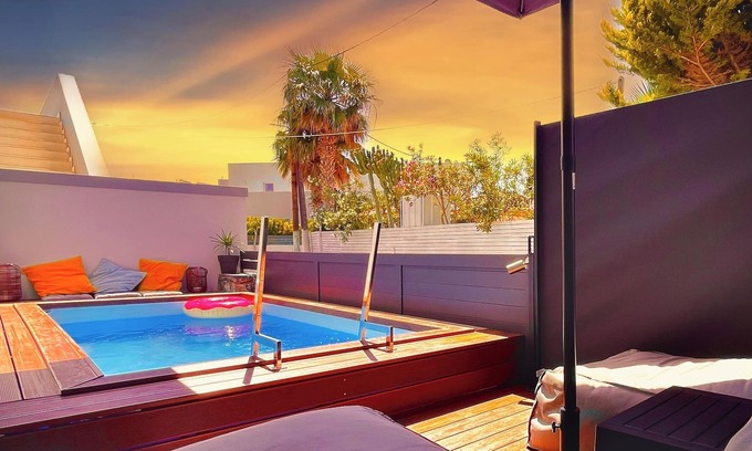 Kato Gouves Villa | Villa 'Nisi Luxury Suite with Private Pool' with Private Pool, Wi-Fi and Air Conditioning