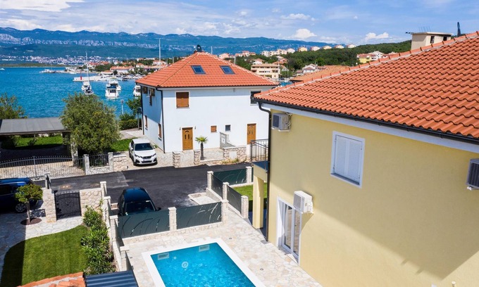 Klimno Villa | Villa Oasis with swimming pool, Seaview, outdoor kitchen, SUP, kayak and bikes