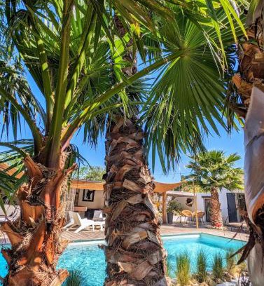 Langlade Villa | Villa oliva jacuzzi sauna piscine chauffée