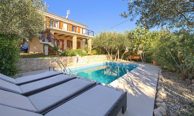 Dobrinj Villa | Villa Rustika with a swimming pool and beautiful Seaview