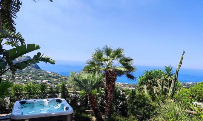 Succhivo Villa | Villa 'Terrazza Di Tifeo - Jacuzzi' with Sea View, Wi-Fi and Air Conditioning