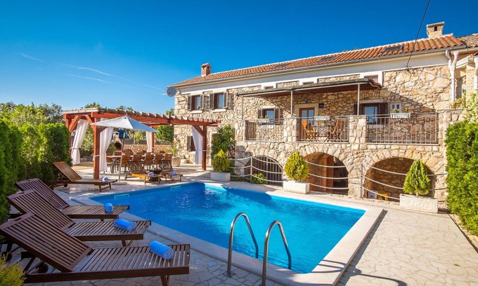 Polje Villa | Villa Vita Krk, old stone house with swimming pool