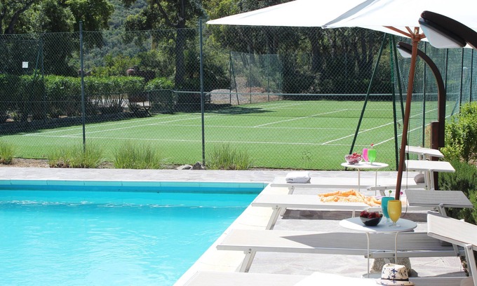 Naregno Villa | Villa with large garden, private pool and private tennis court, pet friendly