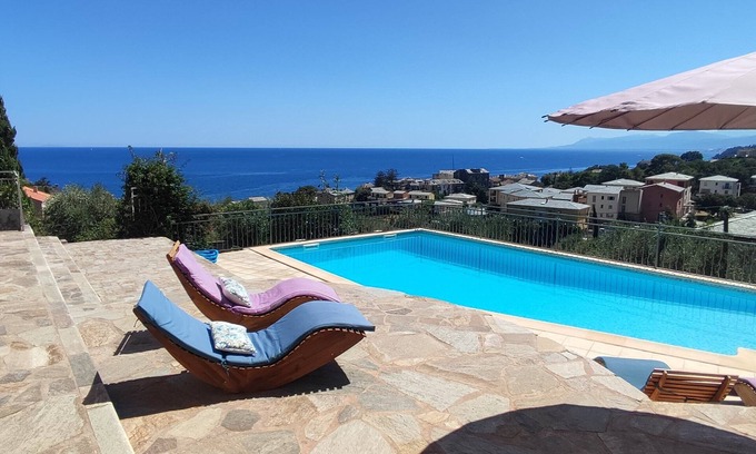 Erbalunga Villa | Villa with panoramic sea and mountain views. 300m from the beach and amenities