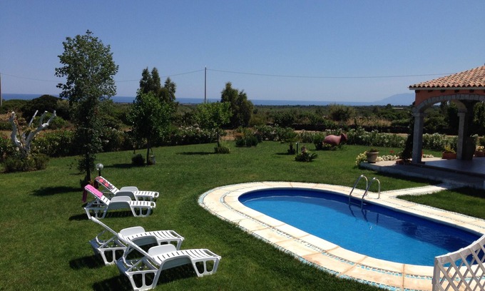 Orosei House | Villa with private pool, large lawn, all with sea view.