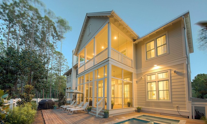 Watercolor House | WaterColor 5BR w/Pool & Spa - Walk to Camp - Optional GEM Cart