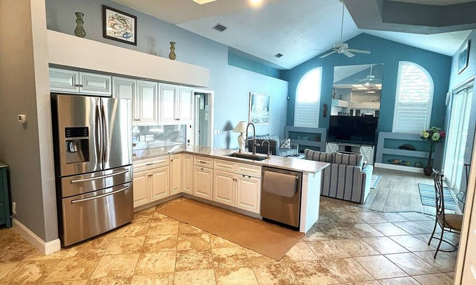 Palm Harbor House | Waterfront Home-Screened Heated Pool, Intercoastal Access-Boat Dock-Salt Water