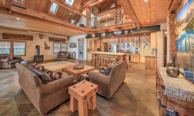 Sandpoint House | Waterfront Sagle Retreat w/ Dock & Hot Tub!