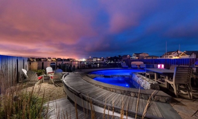 Point Pleasant Beach House | Waterfront Luxury: Heated Pool, Spa & Whole House Entertainment System