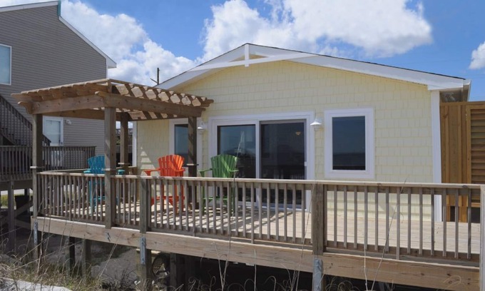 Surf City House | Wholly Mackerel - Oceanfront, 2 Bedroom, Adorable Cottage in Surf City! Dog