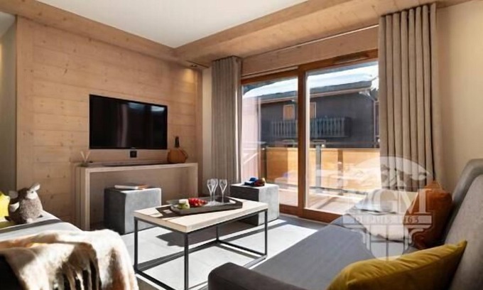 Les Avanchers-Valmorel Apartment | Wifi, view village, swimming pool, sauna, hammam, balcony, parking, tv, ski locker, 100m², Valmorel