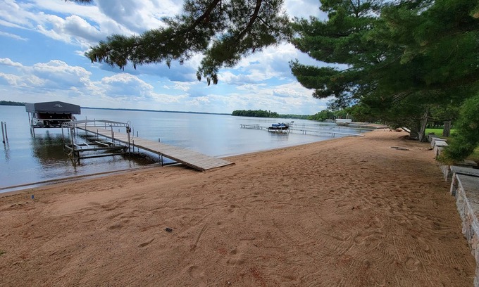 Longville House | Woman Lake Beach House - Family Reunion - Private 100' Wide Beach