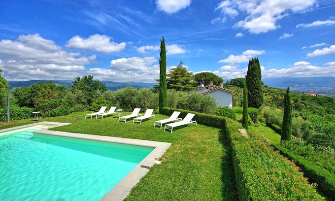 Serravalle Pistoiese Villa | Wonderful private villa with A/C, private pool, WIFI, TV, patio, panoramic view and parking