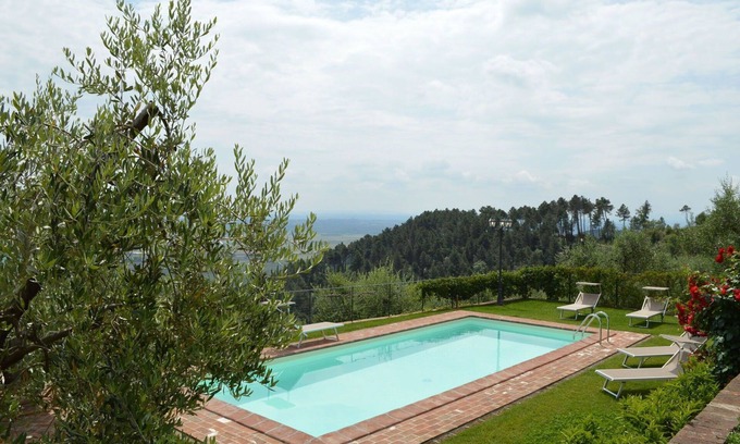 Cascine-La Croce Villa | Wonderful private villa with private pool, A/C, WIFI, TV, terrace and panoramic view, close to L.