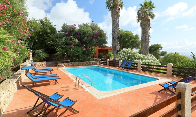 Badesi Villa | Wonderful private villa for 12 guests with A/C, WIFI, private pool, TV, patio and pets allowed