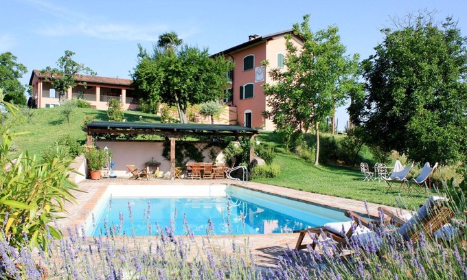 Soglio Villa | Wonderful private villa for 14 guests with WIFI, A/C, private pool, TV, patio and panoramic view