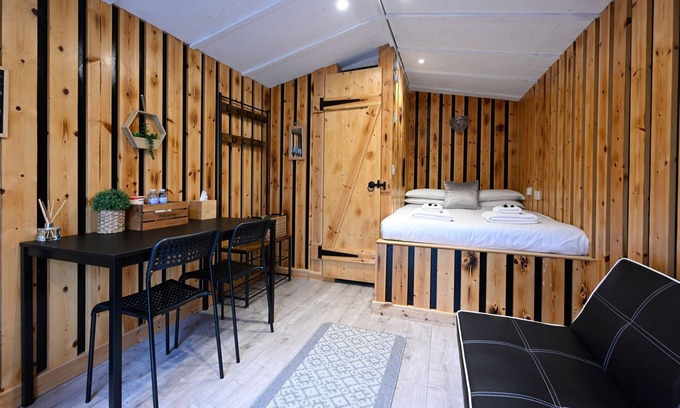Corpach Ski Chalet | Woodshed Pod - a garden pod that sleeps 2 guests in 1 bedroom
