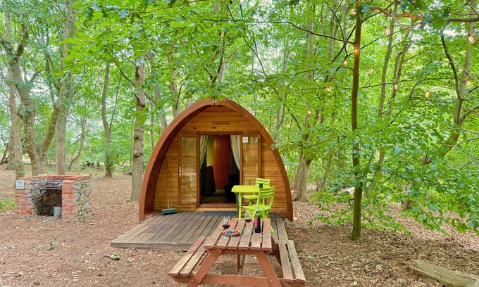 West Stow House | Wulfrun Pod - in a calm woodland setting- ready for glamping?