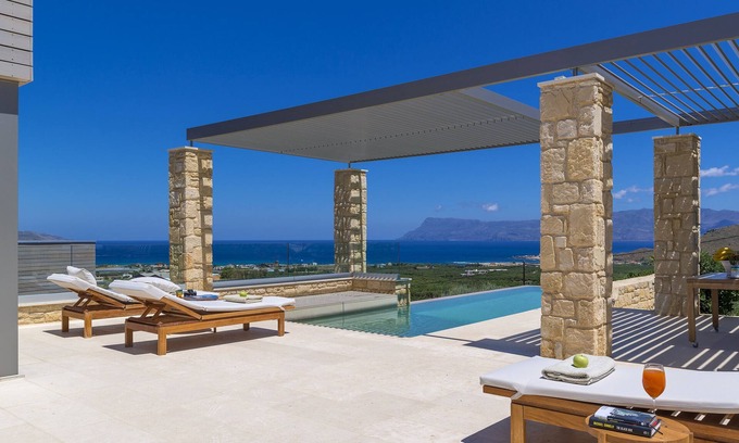 Kissamos Villa | Youphoria Villa, Villa Abyss with magnificent sea views private infinity pool