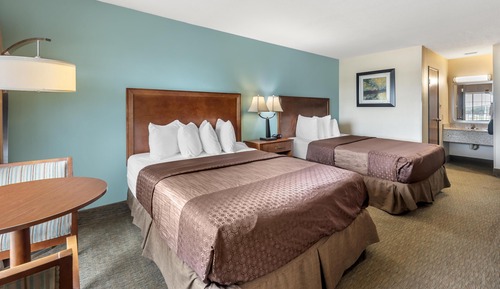 Standard Room, 2 Queen Beds, Non Smoking, Refrigerator & Microwave