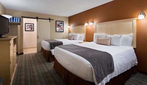 Standard Room, 2 Queen Beds, Non Smoking, Refrigerator & Microwave