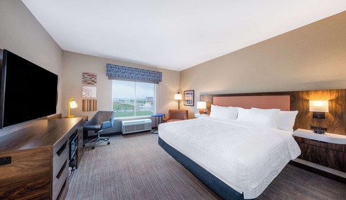 Room, 1 King Bed with Sofa bed, Refrigerator & Microwave