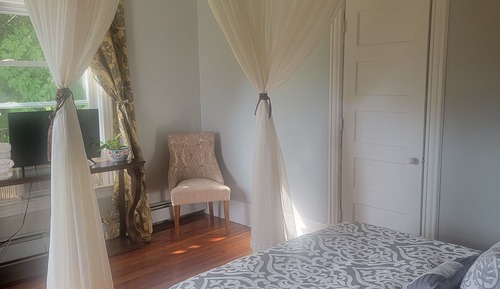 Burgundy Plum Room with shared bath
