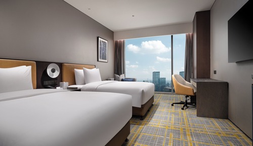 Superior Twin Room, 2 Double Beds, City View