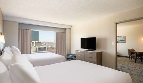 Suite, 2 Queen Beds, Accessible, View (Hearing)