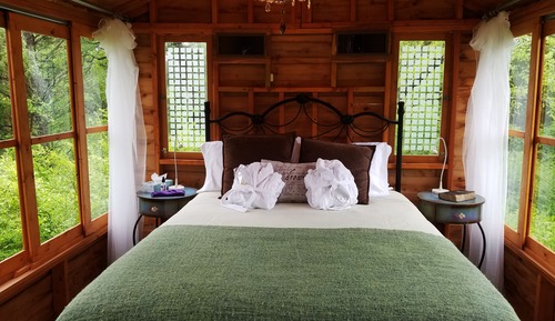 Romantic Tree House, Multiple Beds, Hot Tub, Park View