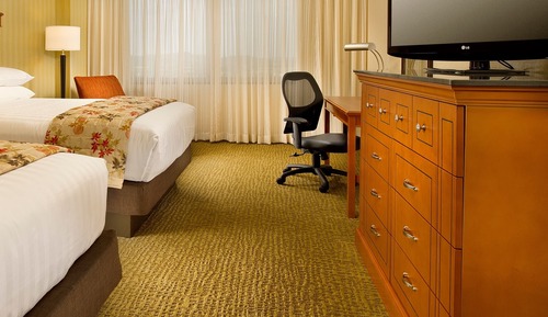 Suite, 2 Queen Beds, Accessible, Refrigerator & Microwave (Sofabed, 2 Rooms, Roll in Shower)