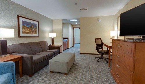 Suite, 2 Queen Beds, Refrigerator & Microwave (Sofabed, 2 Rooms, Hearing, Tub)