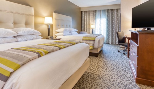 Deluxe Room, 2 Queen Beds, Refrigerator & Microwave (Hearing Accessible, Upper Floor)