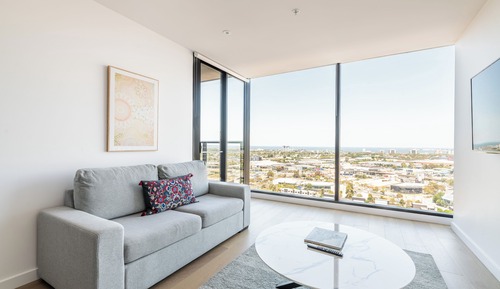 One-Bedroom Apartment + Study with Yarra Views